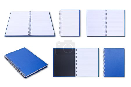 Carnet bleu isolé 
