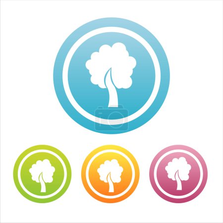 Signes d'arbres colorés 