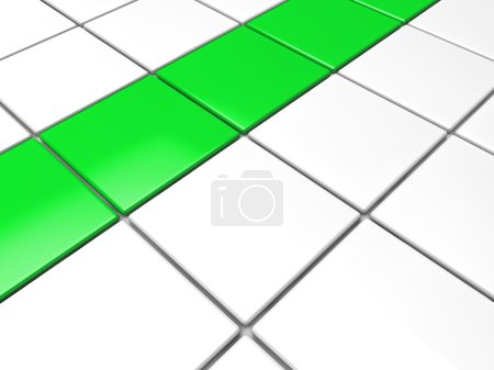 3d vert fond cube blanc 