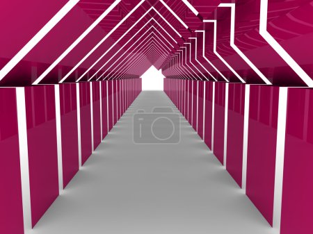 3d maison tunnel rose 