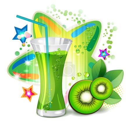 verre de jus de kiwi 