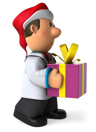 Docteur avec un cadeau 