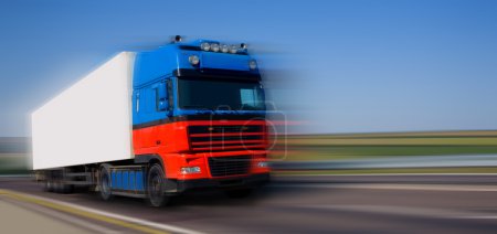 Camion bleu rouge 