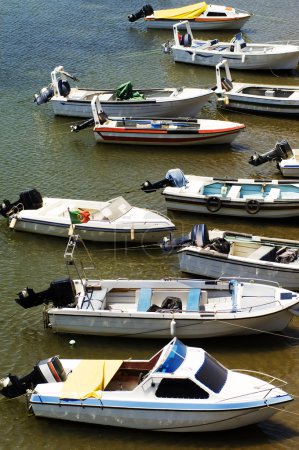 Bateaux à moteur amarrés 