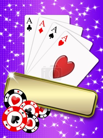 As et jetons de poker 