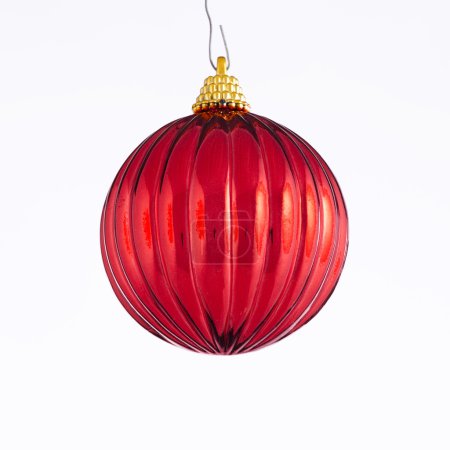 Ornement de boule de Noël rouge 