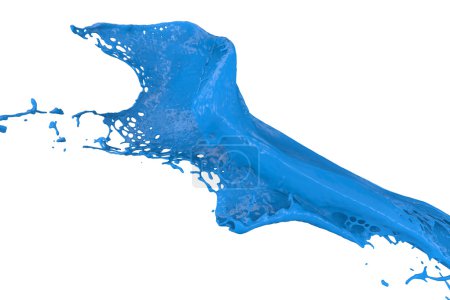 éclaboussure de couleur rapide en bleu 