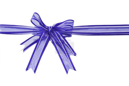 Ruban papillon décoratif bleu 