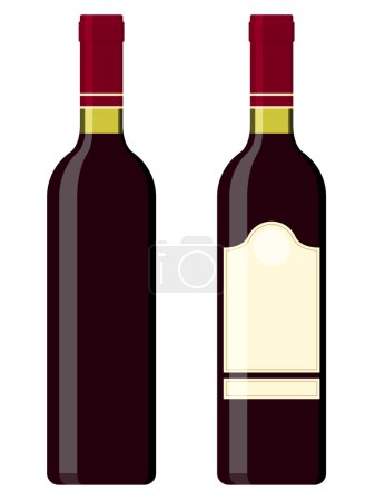 Bouteilles de vin rouge 