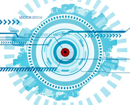 Illustration abstraite de la technologie bleue avec place pour votre texte .