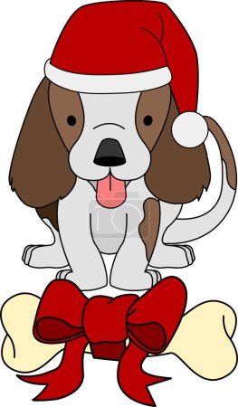 Illustration de cadeau os et chien 