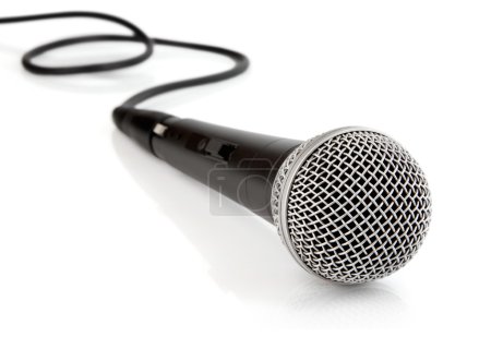 Microphone noir avec câble isolé 